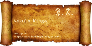 Nekula Kinga névjegykártya